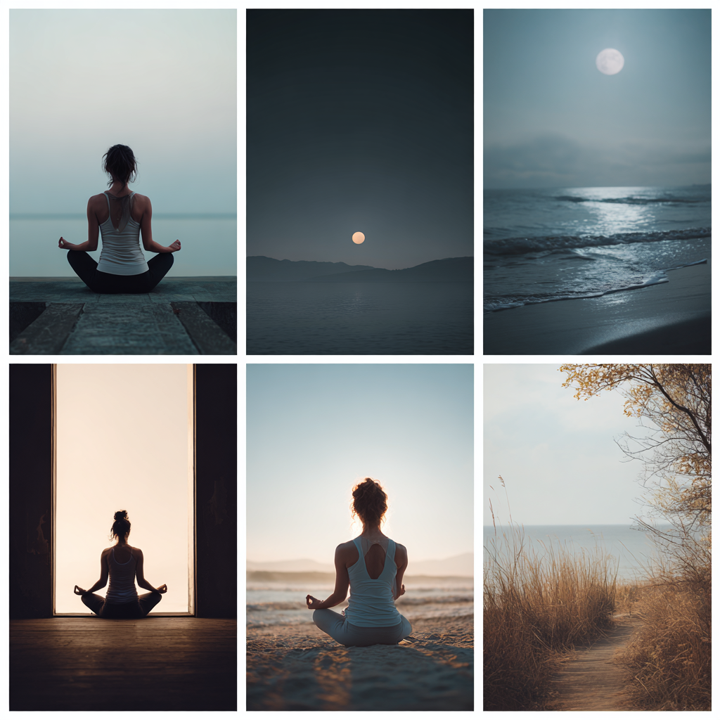 Grup de persoane practicând yoga în aer liber